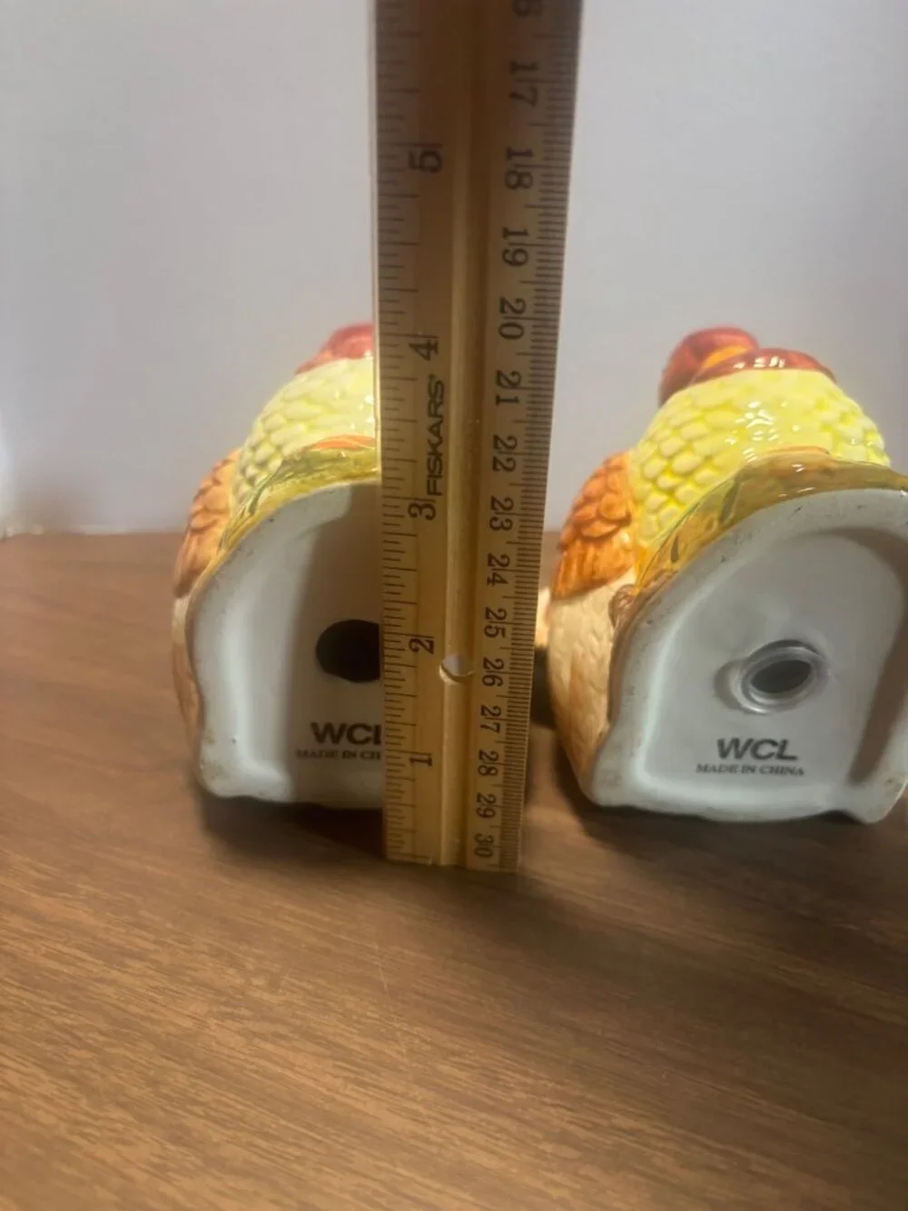WCL Thanksgiving Turkey Salt & Pepper Shakers Ceramic Seasonal Decor VTG 90s